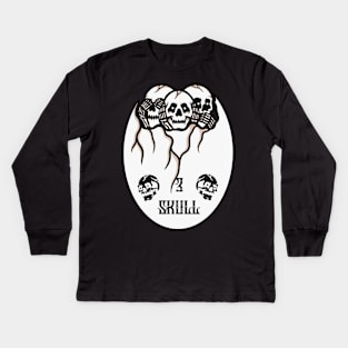 Egg and skull Kids Long Sleeve T-Shirt